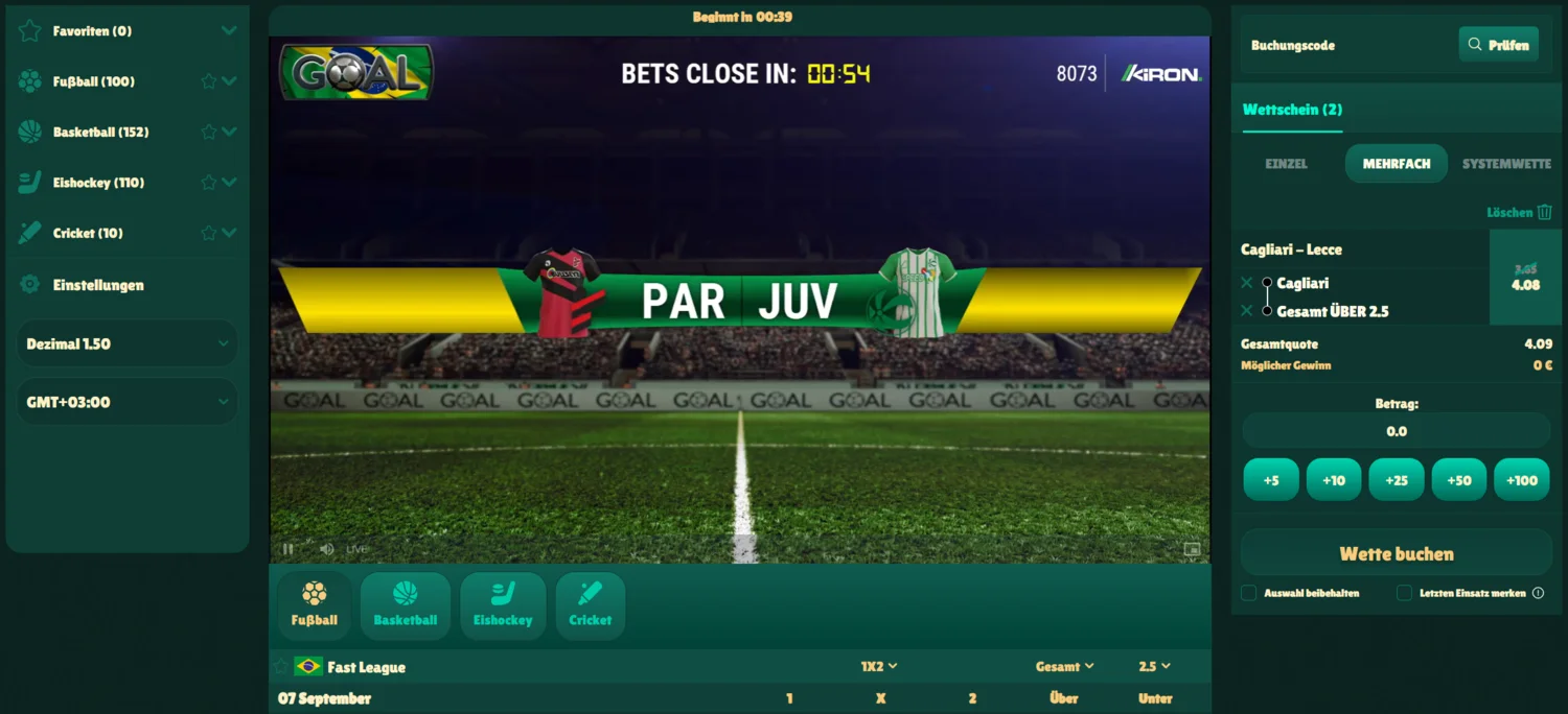 GoKong virtueller Sport: computergenerierte Ereignisse im Minutentakt
