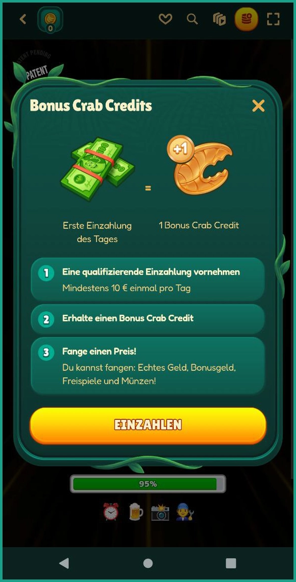 Willkommensbonus mit Freispielen und Bonus Crab im GoKong Casino